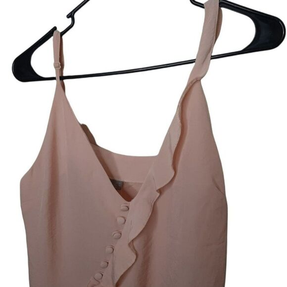 ASOS Tall Asymmetrical Ruffle Top with Button Accents sz 6 NWT - Picture 2 of 6